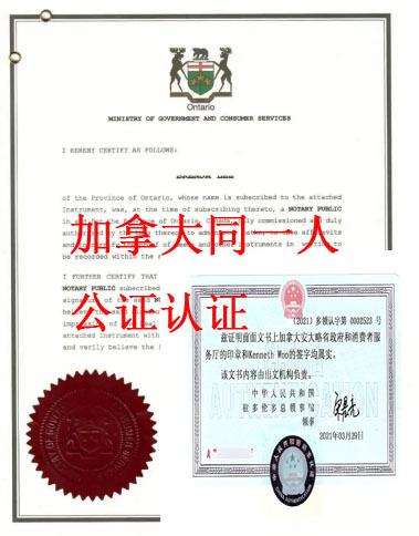 加拿大_同一人声明公证认证海牙认证
